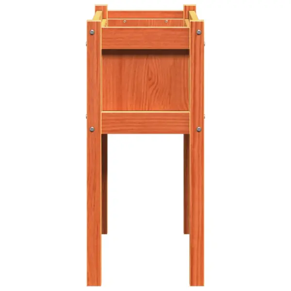 Jalgadel aia taimekast, vahapruun männipuidust, 70 x 31 x 70 cm – 6