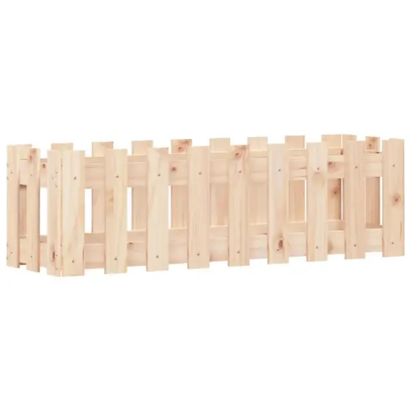 Aiapiirde stiilis kõrgendatud taimelava, töötlemata männipuit, 100 x 30 x 30 cm – 4