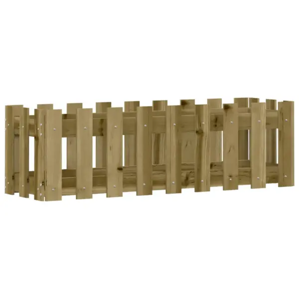 Aia disainiga kõrgendatud taimelava, survetöötlusega männipuit, 100 x 30 x 30 cm, pruun – 2