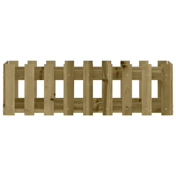 Aia disainiga kõrgendatud taimelava, survetöötlusega männipuit, 100 x 30 x 30 cm, pruun – 5