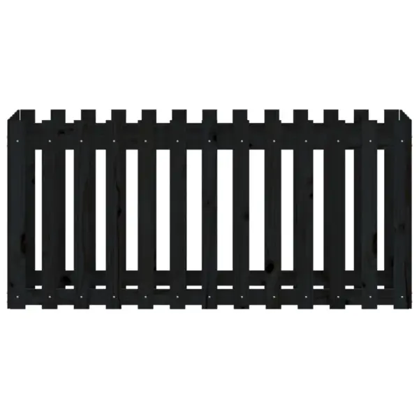 Must männipuidust kõrgendatud taimelava aia disainiga, 150 x 50 x 70 cm – 5