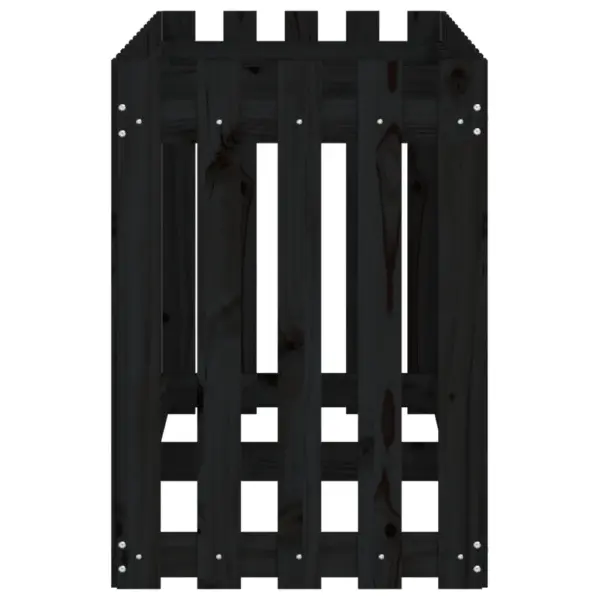 Must männipuidust kõrgendatud taimelava aia disainiga, 150 x 50 x 70 cm – 6