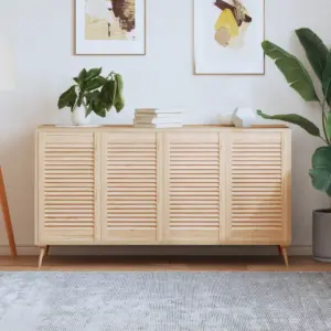 Männipuidust lamellkapiuksed, 4 tk, pruun, 69 x 39,4 cm