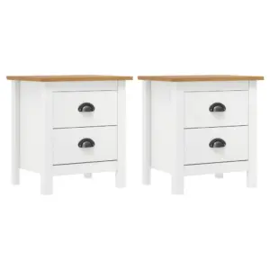 Männipuidust öökapid Hill, 2 tk, valge ja meepruun, 46 x 35 x 49,5 cm