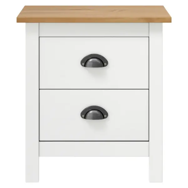 Männipuidust öökapid Hill, 2 tk, valge ja meepruun, 46 x 35 x 49,5 cm – 3