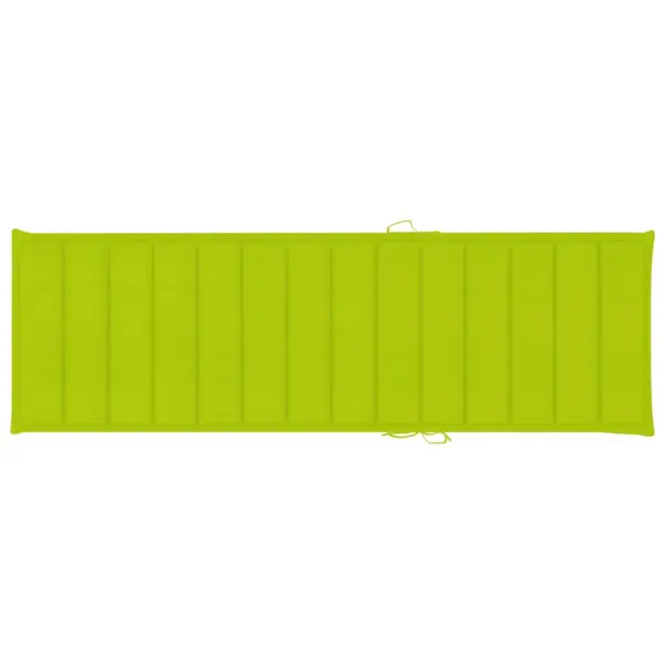 Immutatud männipuidust päevitustool erkrohelise padjaga, reguleeritava seljatoega, 198 x 68 cm – 6