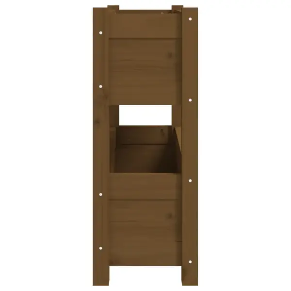 Kahekordne männipuidust taimekast, meekarva, 77 x 25 x 66 cm – 6