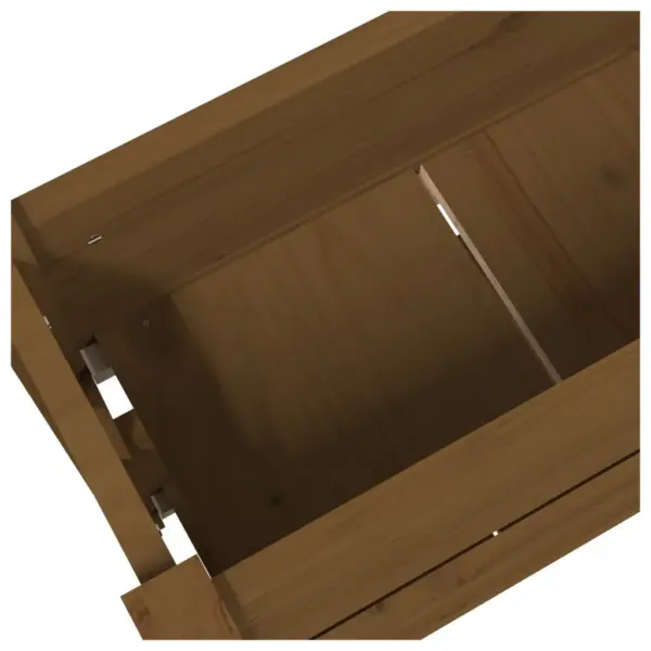 Kahekordne männipuidust taimekast, meekarva, 77 x 25 x 66 cm – 7