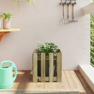 Puidust taimekast aeda ja terrassile, surveimmutatud männipuit, 40 x 40 x 40 cm