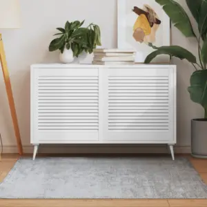 Valged männipuidust lamellkapiuksed, 2 tk, 61,5 x 59,4 cm