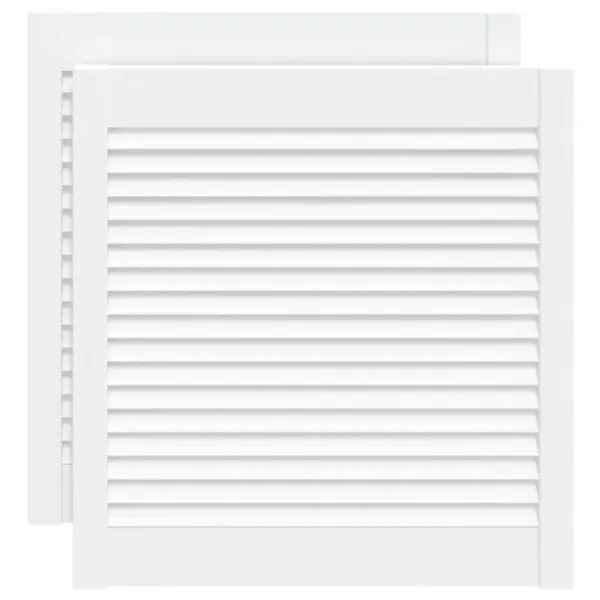 Valged männipuidust lamellkapiuksed, 2 tk, 61,5 x 59,4 cm – 2