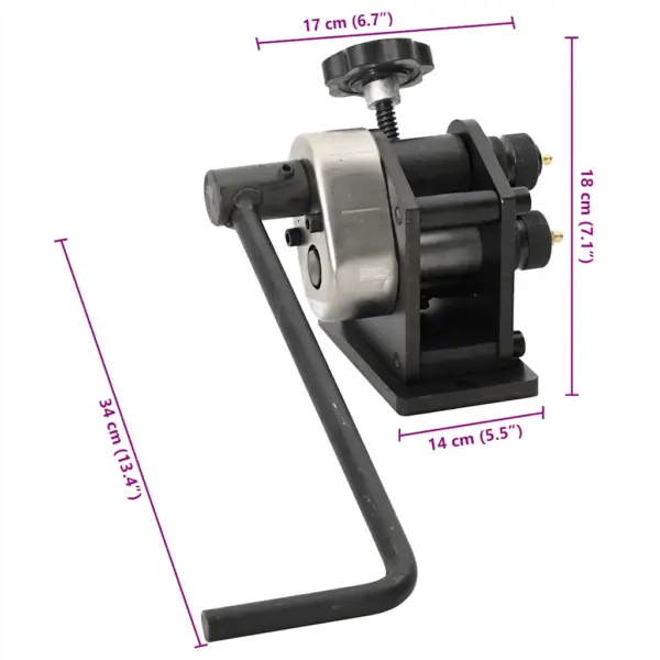 Manuaalne metallvalts tööpingile, malmist, ümarteras kuni 7 mm, lamedteras 25 x 5 mm – 7