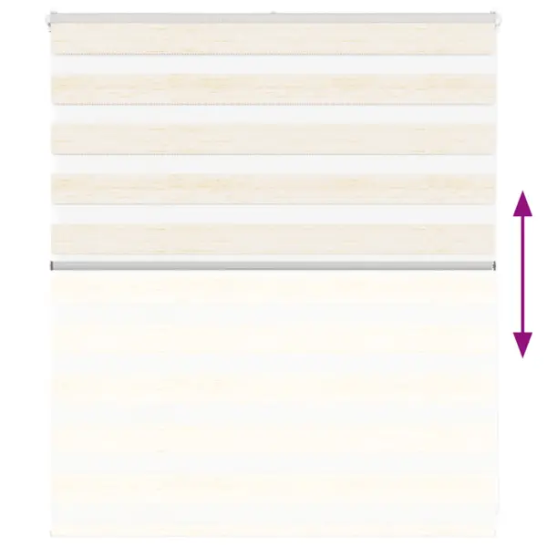 Päev-öö ruloo marmorbeež, triibuline, 135 x 100 cm, 100% polüester – 5