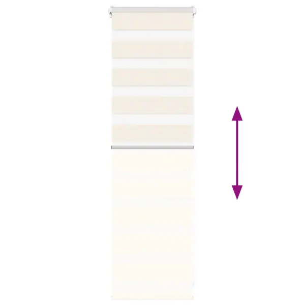 Triibuline sebra ruloo marmorbeež, 50 x 100 cm, polüester, kanga laius 45,9 cm – 5