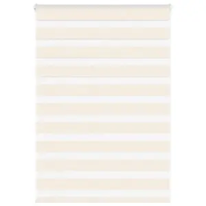 Sebraruloo privaatsuse ja valguse reguleerimiseks, marmorbeež, 115 x 100 cm, polüester, alumiiniumsiin