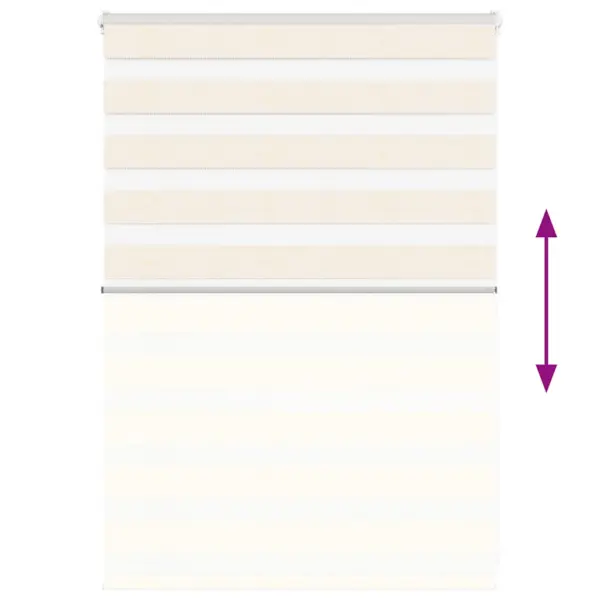 Sebraruloo privaatsuse ja valguse reguleerimiseks, marmorbeež, 115 x 100 cm, polüester, alumiiniumsiin – 5