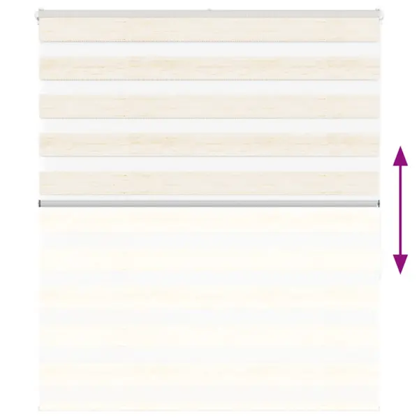 Sebraruloo privaatsuse ja valguse reguleerimiseks, marmorbeež, 120 x 150 cm, polüester – 5