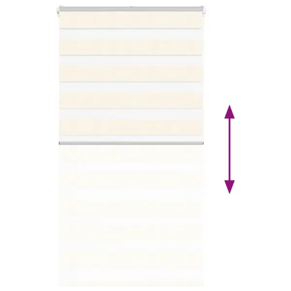 Marmorbeež zebra ruloo privaatsust reguleerivate ribadega, 75 x 150 cm, 100% polüester, alumiiniumsiiniga – 5