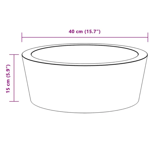 Ümar marmorist valamu, must, Ø40 x 15 cm – 9