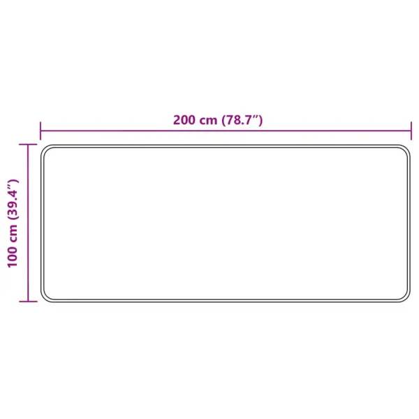 Marsa koridorivaip, antratsiit, mitte-libiseva PVC alusega, 200 x 100 cm – 7