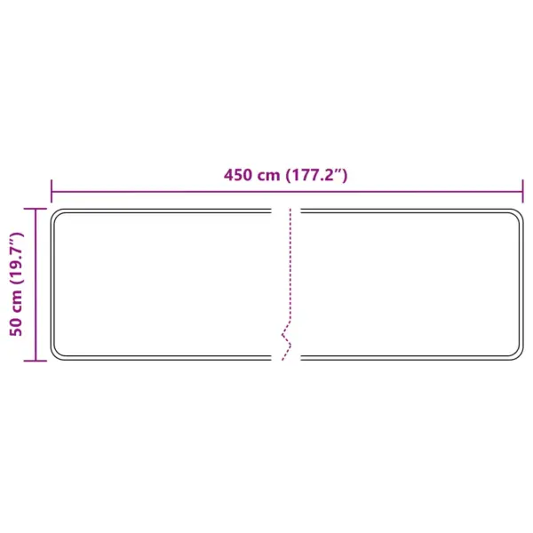 Mitmevärviline polüestrist koridorivaip Marsa mittelibiseva PVC-alusega, 450 x 50 cm – 7