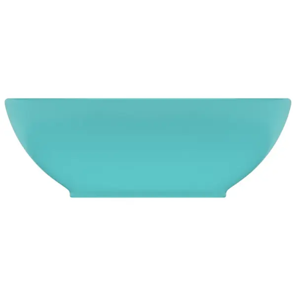 Ovaalne keraamiline valamu kapi peale, matt heleroheline, 40 x 33 cm – 3