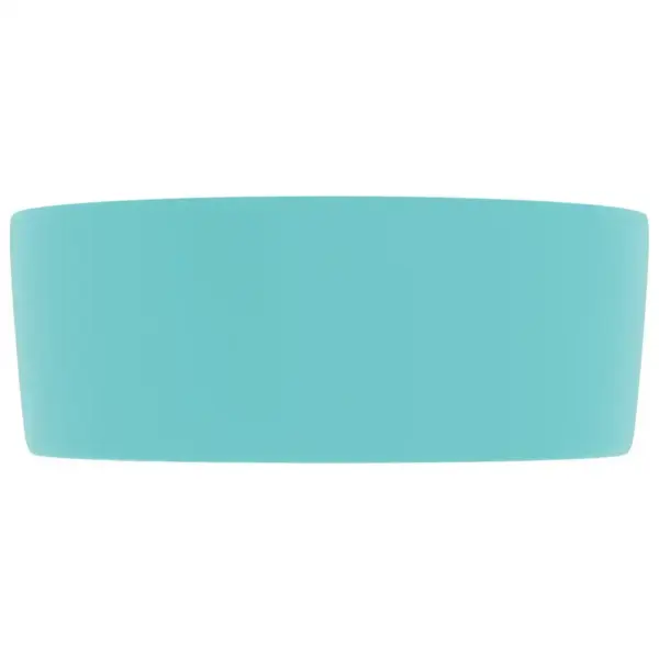 Ümmargune matt heleroheline keraamiline valamu kapi peale, 40 x 15 cm – 4