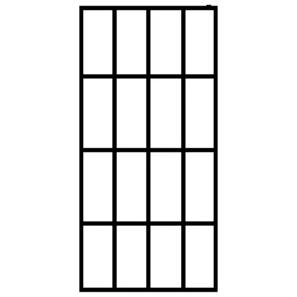 Dušisein matt karastatud klaasiga, musta raamiga, 100 x 195 cm – 3