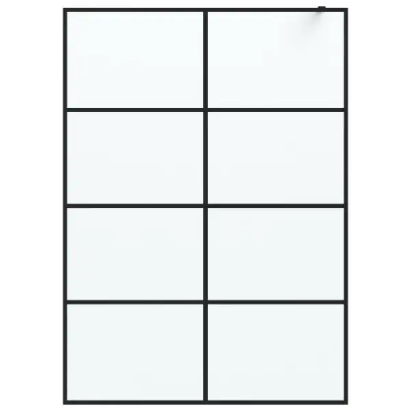 Matt klaasiga dušisein musta alumiiniumraamiga, pritsmekindel, 140 x 195 cm – 3