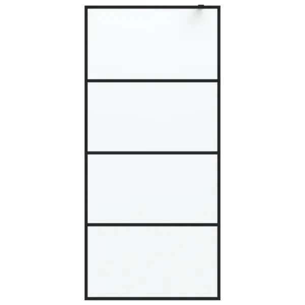 Matt ESG-klaasiga must dušisein, reguleeritava raamiga, 90 x 195 cm – 3