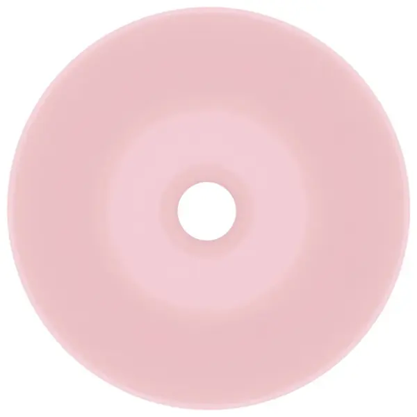 Ümmargune keraamiline vannitoovalamu kapi peale, matt roosa, 280 x 100 mm – 4