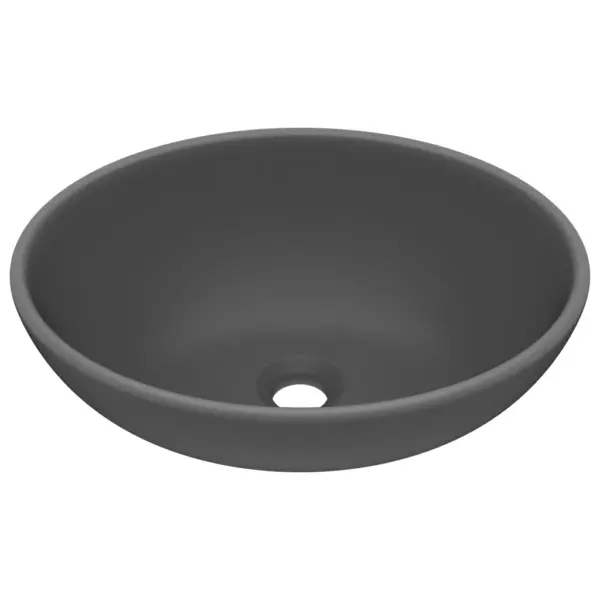Matt tumehall ovaalne keraamiline valamukauss 40 x 33 cm, kapi peale – 2