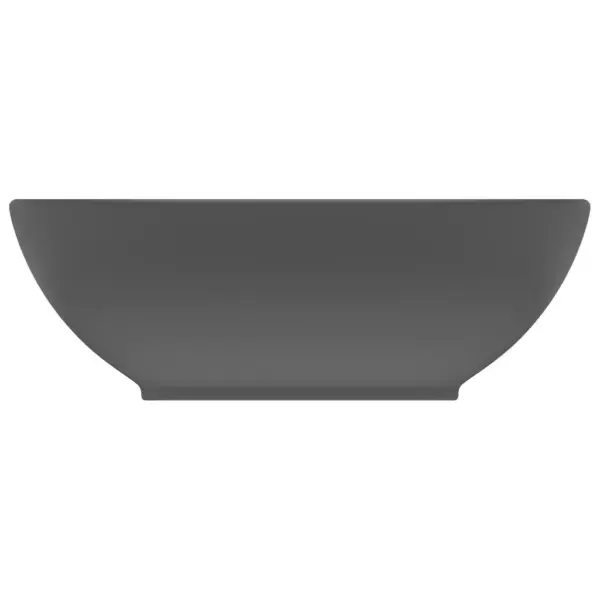 Matt tumehall ovaalne keraamiline valamukauss 40 x 33 cm, kapi peale – 3