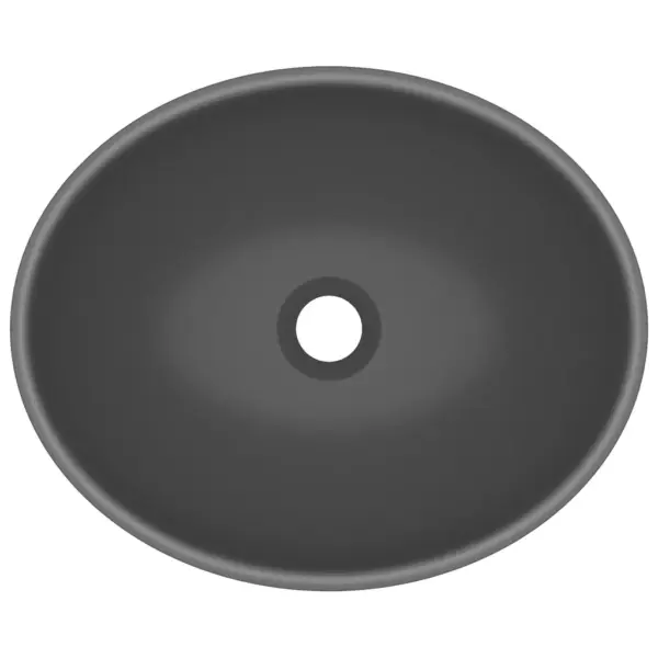 Matt tumehall ovaalne keraamiline valamukauss 40 x 33 cm, kapi peale – 4