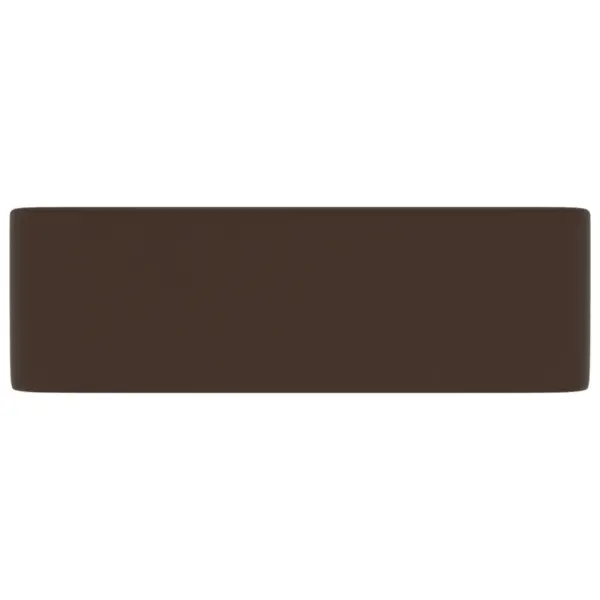 Ristkülikukujuline keraamiline kapipealne valamu, matt tumepruun, 41 x 30 x 12 cm – 4