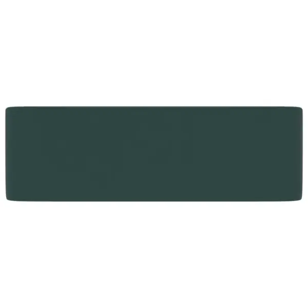 Ristkülikukujuline matt tumeroheline keraamiline valamu, 41 x 30 x 12 cm – 4