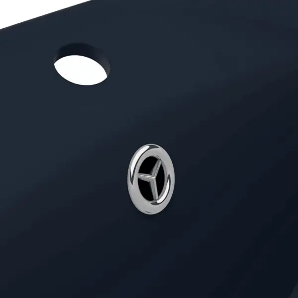 Ovaalne matt tumesinine keraamiline valamukauss ülevooluga, 58,5 x 39 cm – 6