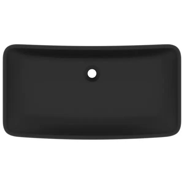 Kandiline mattmust keraamiline kapipealne valamu, 71 x 38 cm – 3