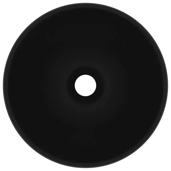 Ümmargune mattmust keraamiline valamukauss, kapi peale, 32,5 x 14 cm – 3