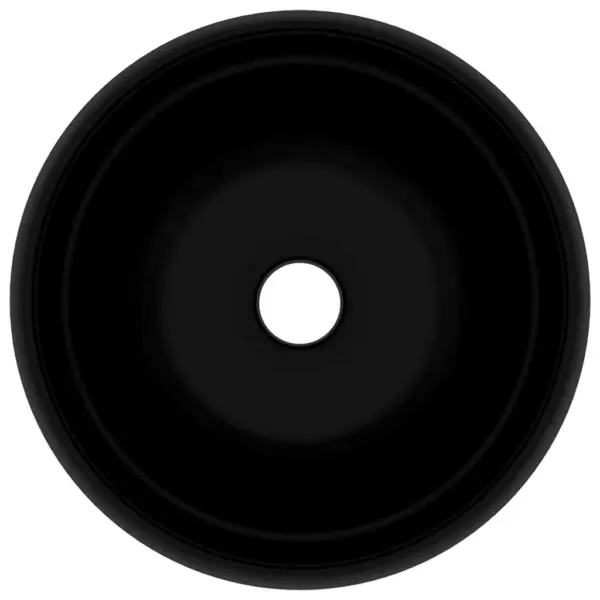 Ümmargune mattmust keraamiline kapipealne valamu, 40 x 15 cm – 4