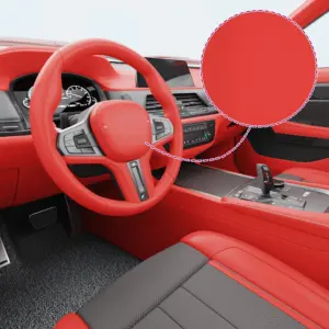 Iseliimuv autokile komplekt, mattpunane PVC, 2 tk, 100 x 150 cm + 50 x 150 cm