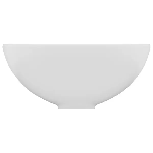 Ümmargune mattvalge keraamiline valamukauss, kapi peale, 32,5 x 14 cm – 4