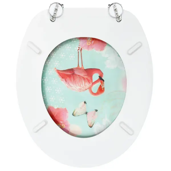 Flamingodisainiga MDF WC prill-lauad kaanega, reguleeritavate hingedega, 2 tk – 6