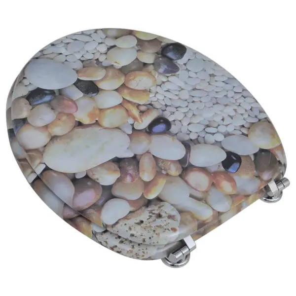 MDF WC-prilllaud kaanega, rannakivide disain, reguleeritavate hingedega – 4