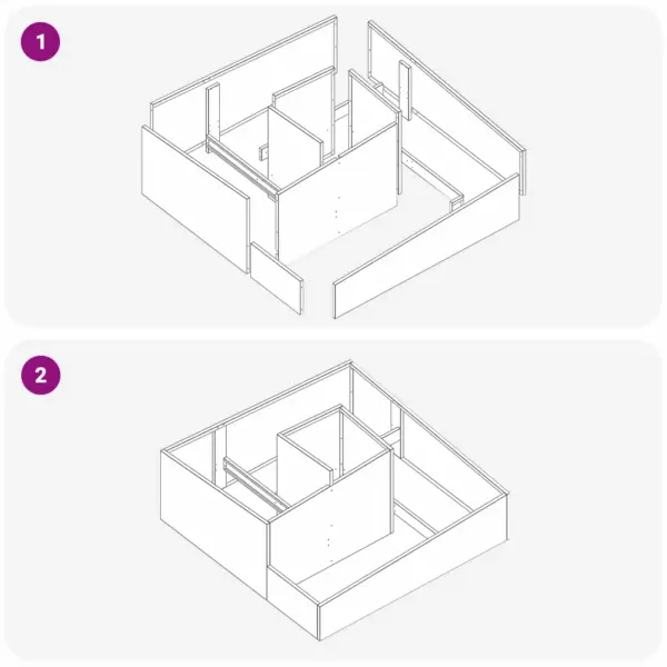 Metallist aia istutuskast, pruun, 100 x 100 x 50 cm – 12