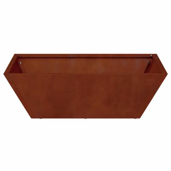 Metallist aia istutuskast, roostevärvi, 50 x 50 x 15 cm – 6