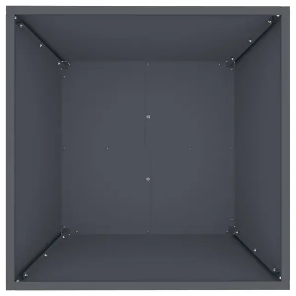 Metallist aia istutusnõu, antratsiit, trapetsikujuline, 50 x 50 x 15 cm – 8