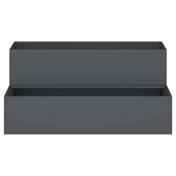 Ilmastikukindel metallist aiakast, antratsiit, 100 x 60 x 45 cm – 6