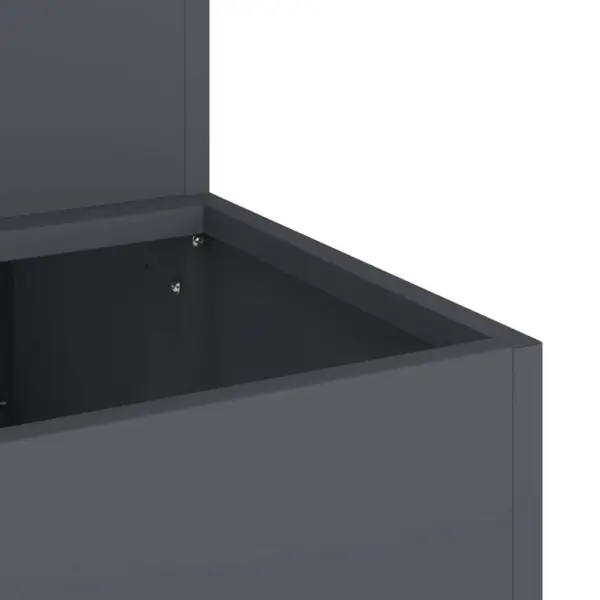 Ilmastikukindel metallist aiakast, antratsiit, 100 x 60 x 45 cm – 9