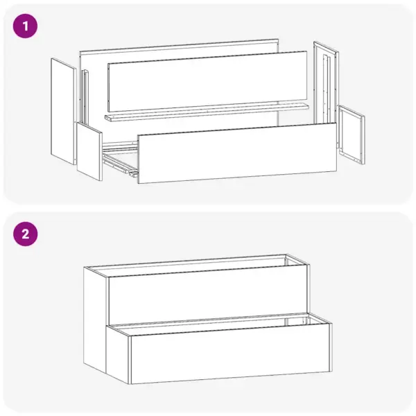 Ilmastikukindel metallist aiakast, antratsiit, 100 x 60 x 45 cm – 10